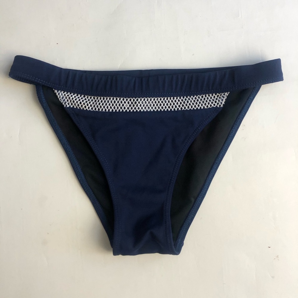 SKYE & staghorn navy blue mesh bikini bottom